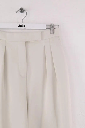 Pantalon large Max Mara Blanc en Synthétique