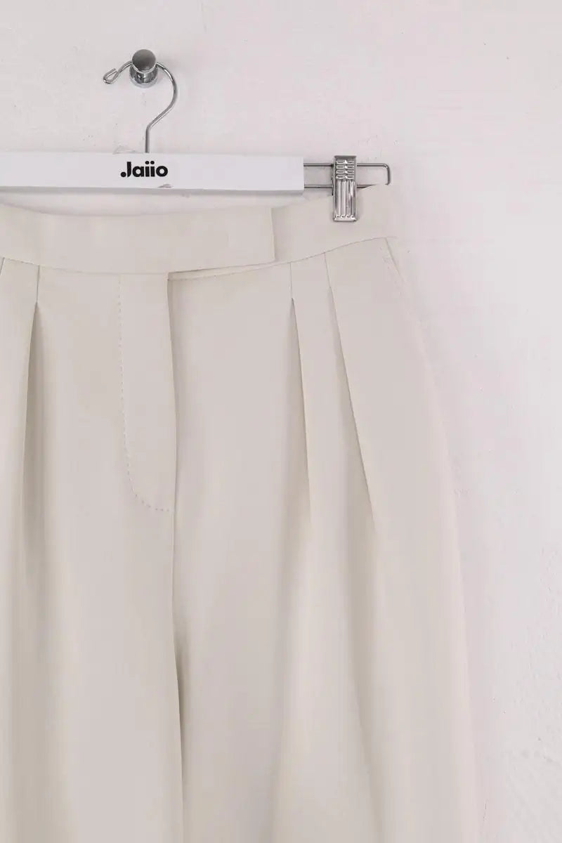 Pantalon large Max Mara Blanc en Synthétique
