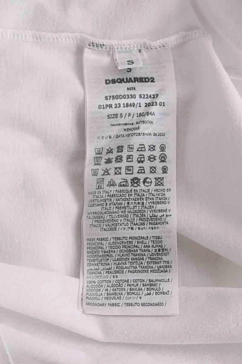T-shirt Dsquared2 Blanc en Coton