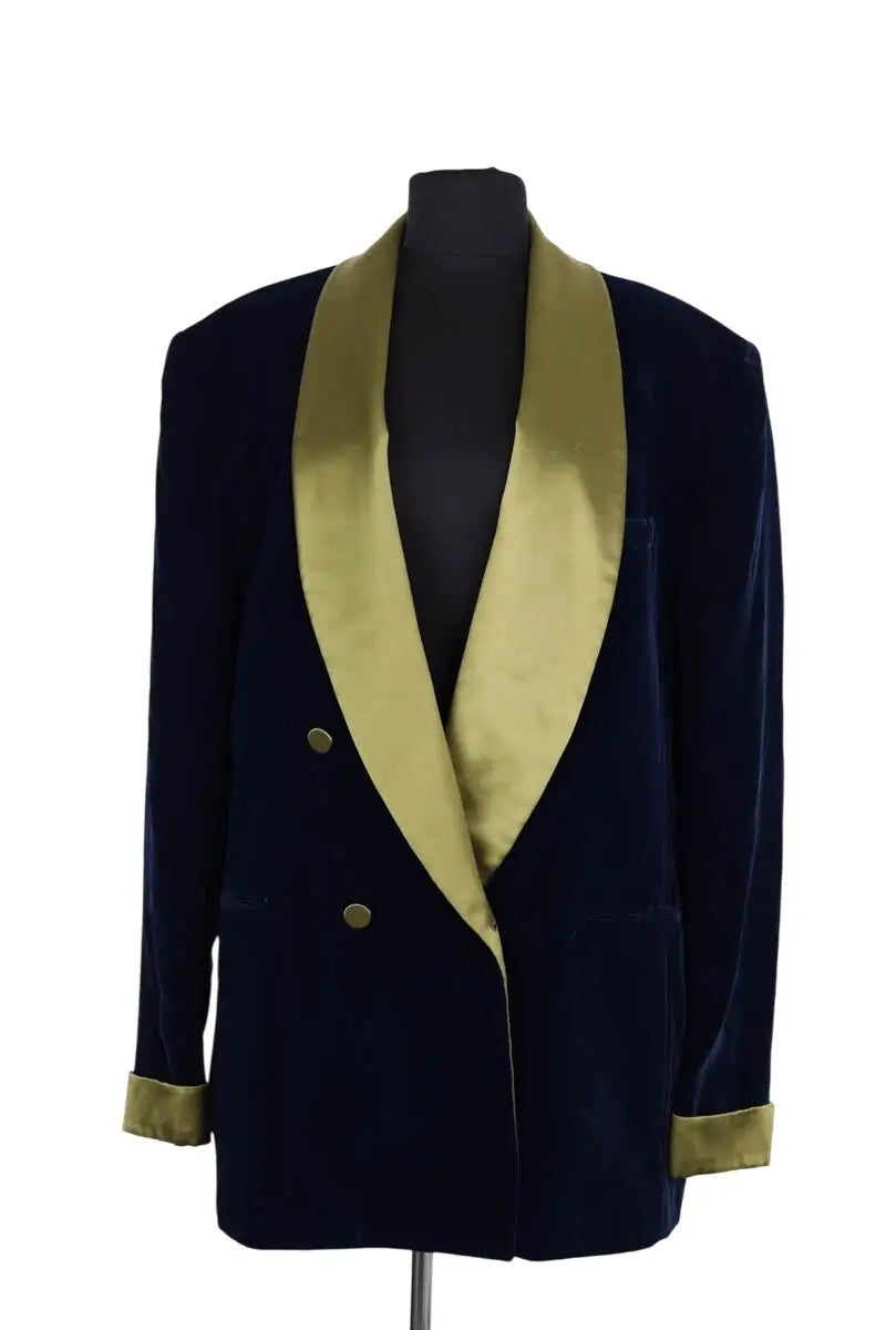 Blazer Gucci Marine en Velours, taille XXXL - Seconde Main