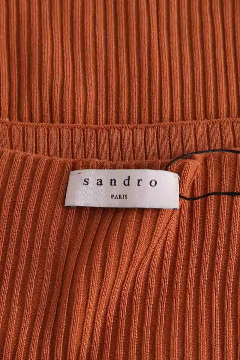 Top sans manche Sandro Orange en Viscose
