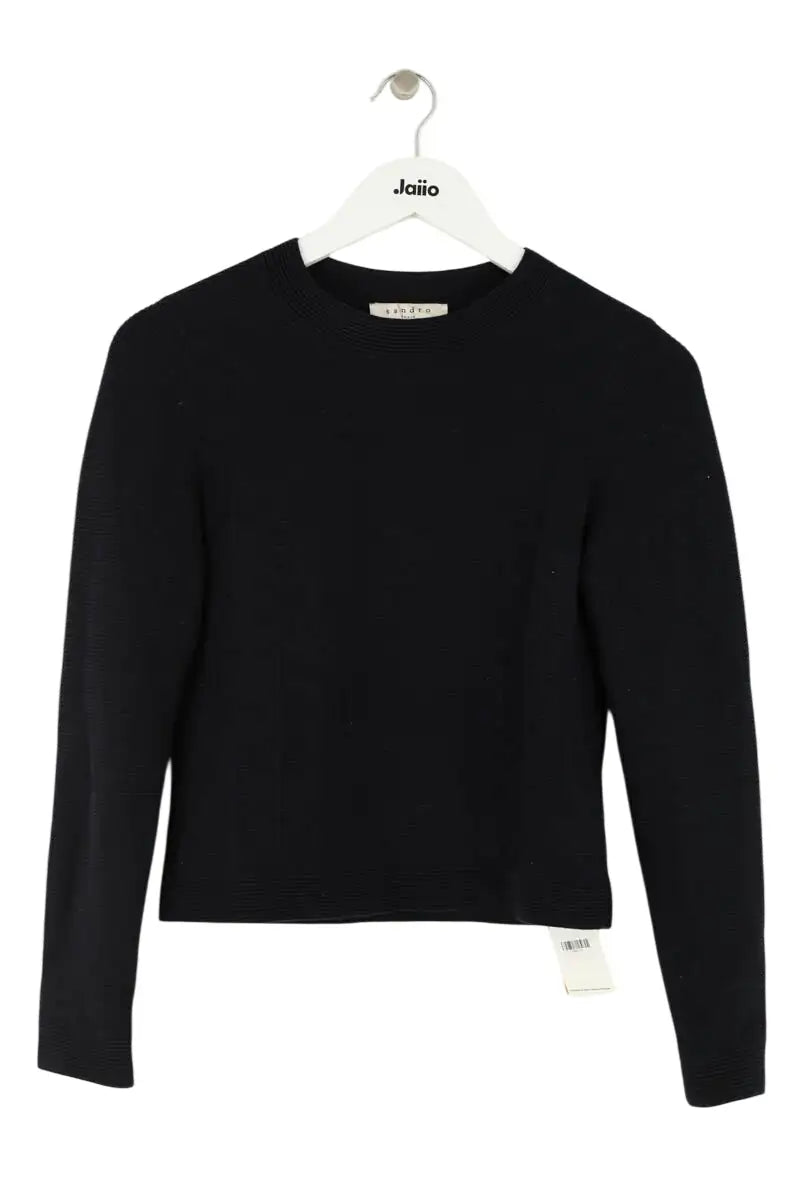Pull Sandro Marine en Laine, taille S - Seconde Main