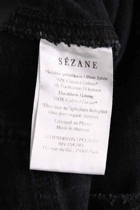 Jean slim Sézane Noir en Coton