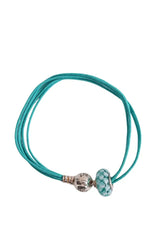 Bracelet Pandora Turquoise en Tissu - Seconde Main