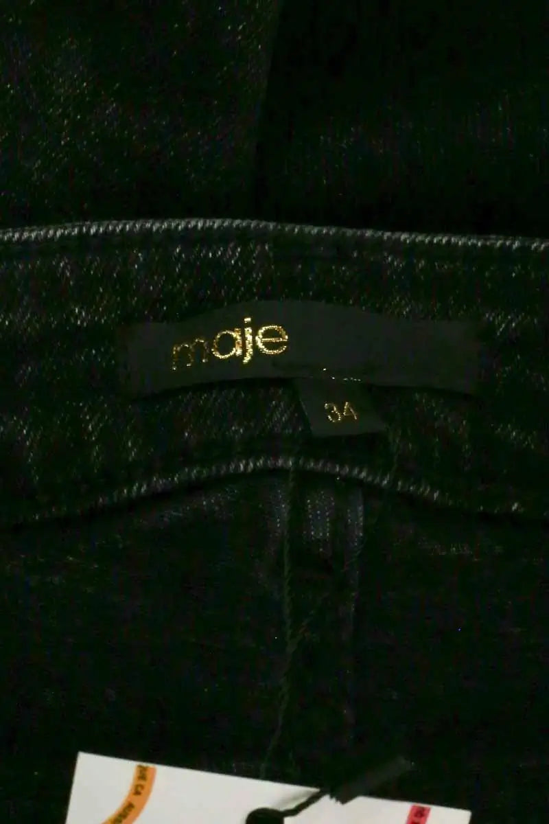 Jean slim Maje Noir en Coton