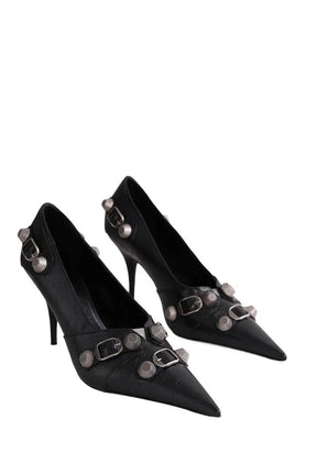 Talons Balenciaga Cagole Noir en Cuir