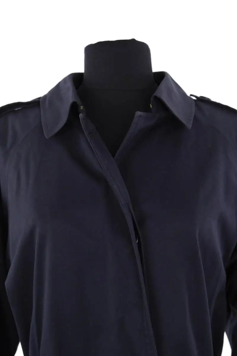 Trench-coat Burberry Marine en Coton