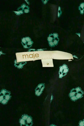 Robe Maje Noir en Viscose