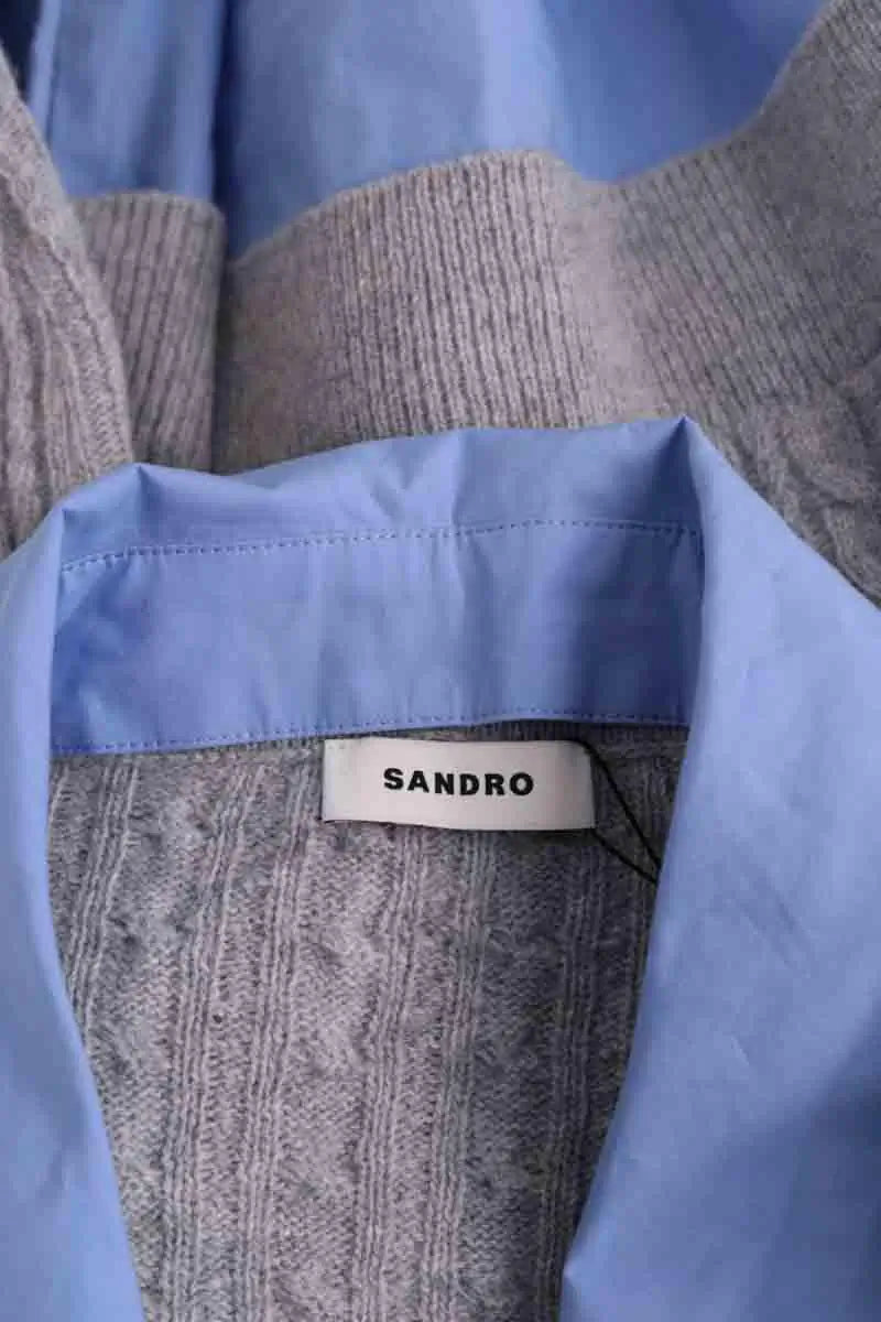 Cardigan Sandro Gris en Laine