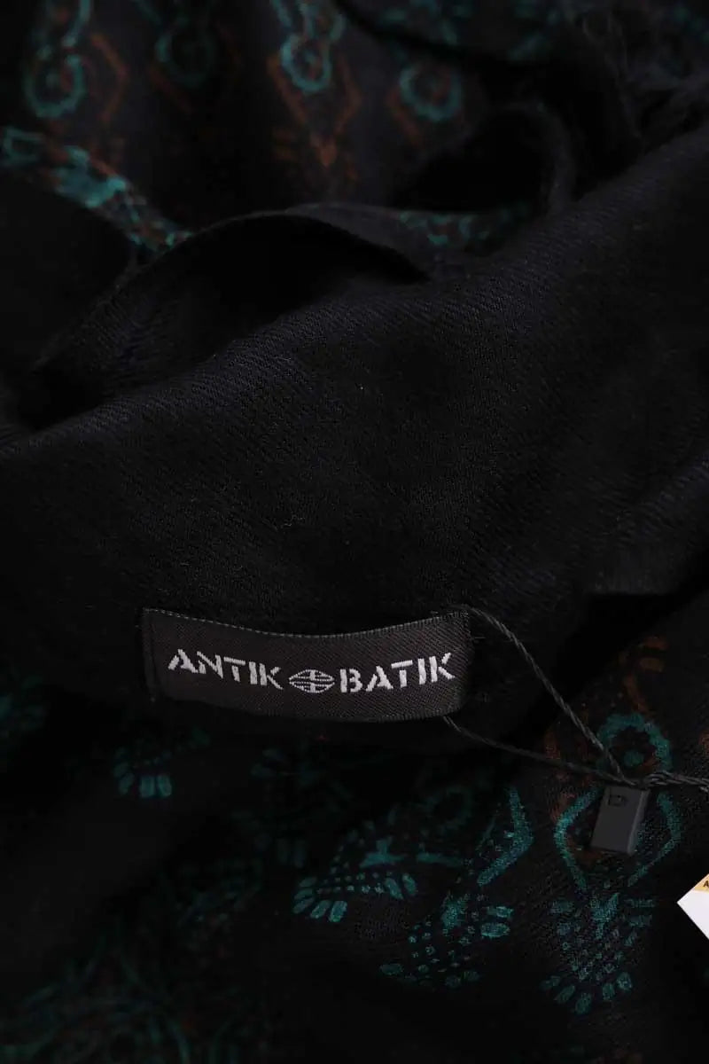Étole Antik Batik Noir en Coton