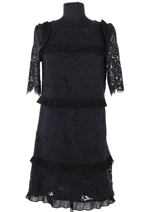 Robe Claudie Pierlot Noir en Synthétique, taille S - Seconde Main