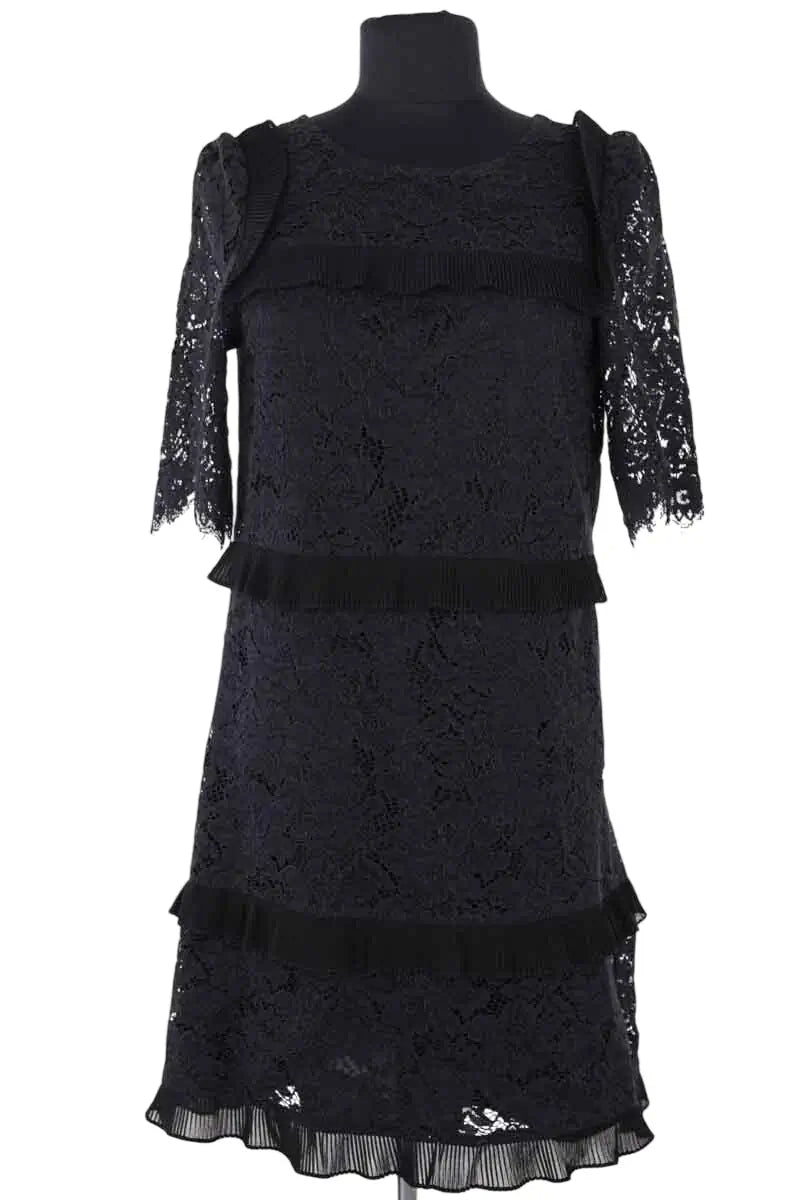 Robe Claudie Pierlot Noir en Synthétique, taille S - Seconde Main