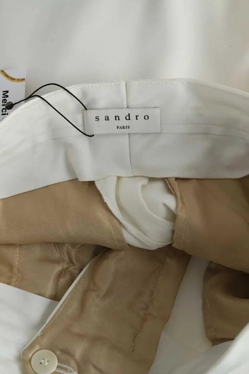 Pantalon droit Sandro  Blanc