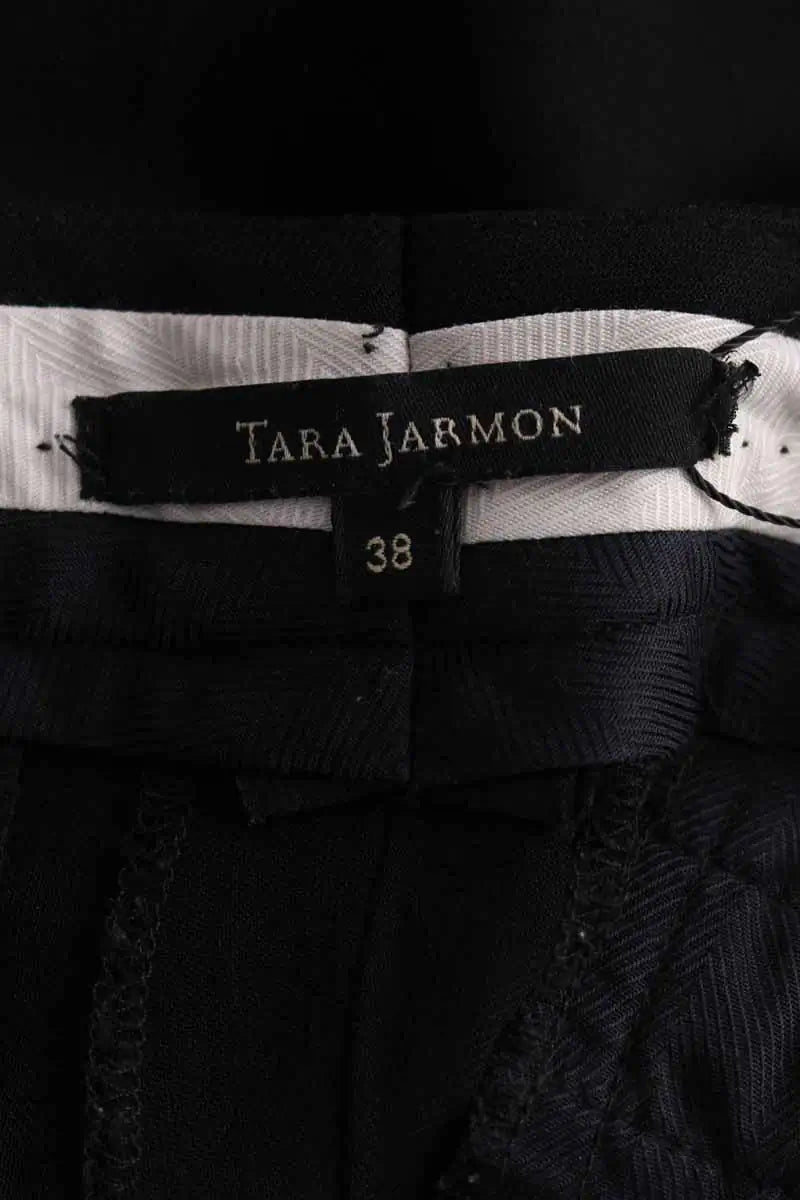 Pantalon slim Tara Jarmon Noir en Viscose