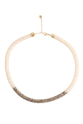 Collier Swarovski Doré en Acier - Seconde Main