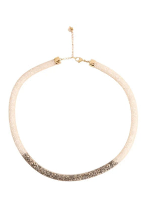 Collier Swarovski Doré en Acier - Seconde Main