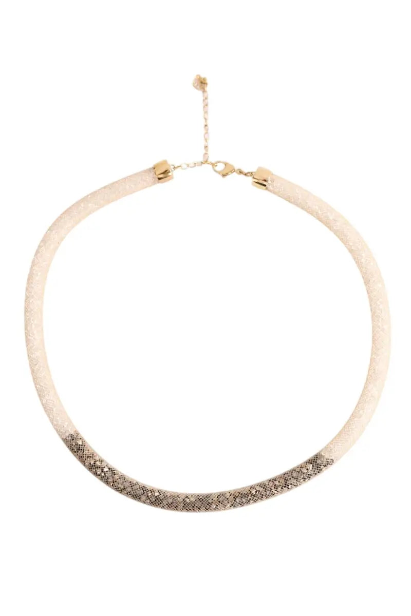 Collier Swarovski Doré en Acier - Seconde Main
