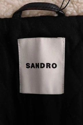Manteau Sandro Noir en Coton