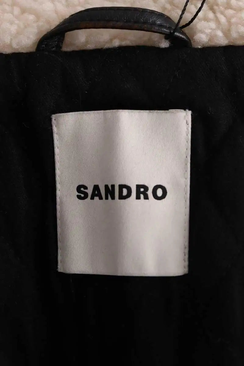 Manteau Sandro Noir en Coton