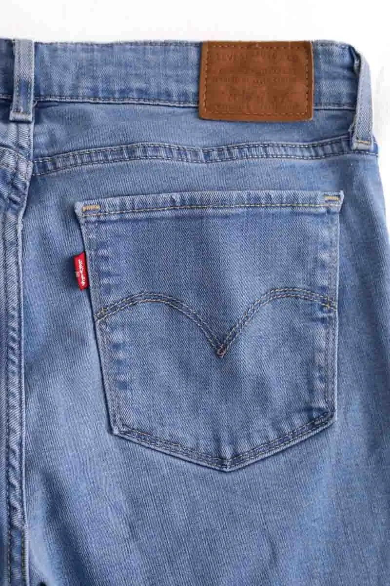 Jean slim Levi's 711 skinny Bleu en Coton