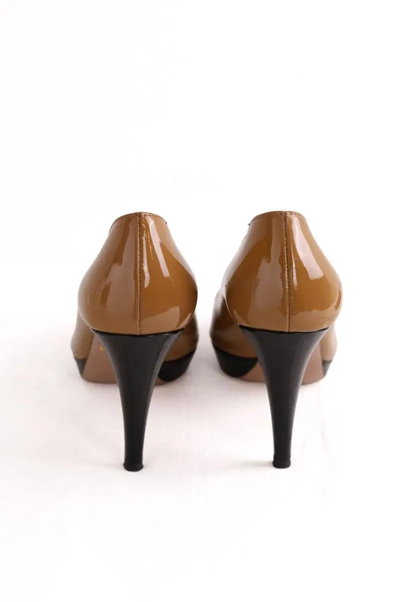 Talons Prada Camel en Cuir