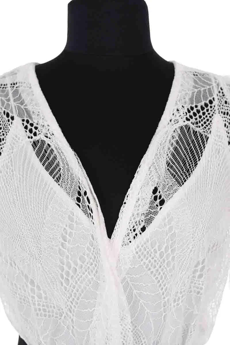 Gilet Maje Blanc en Synthétique