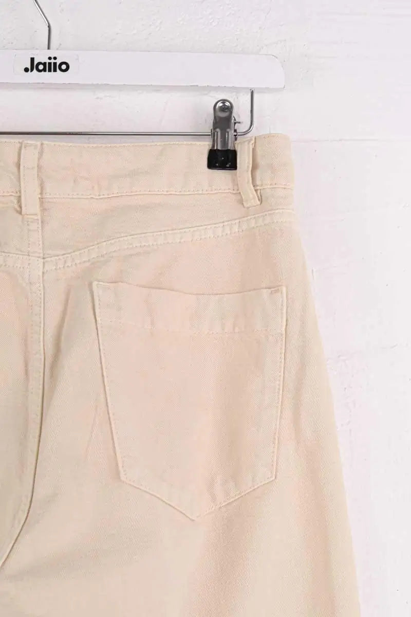 Jean large Pomandère Beige en Coton