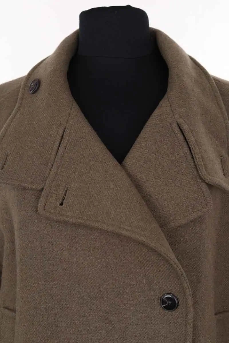 Manteau Pomandère Kaki en Laine