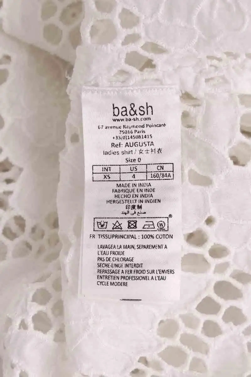 Chemise Ba&Sh Blanc en Coton