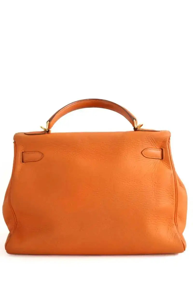 Sac porté épaule Hermès Orange en Cuir