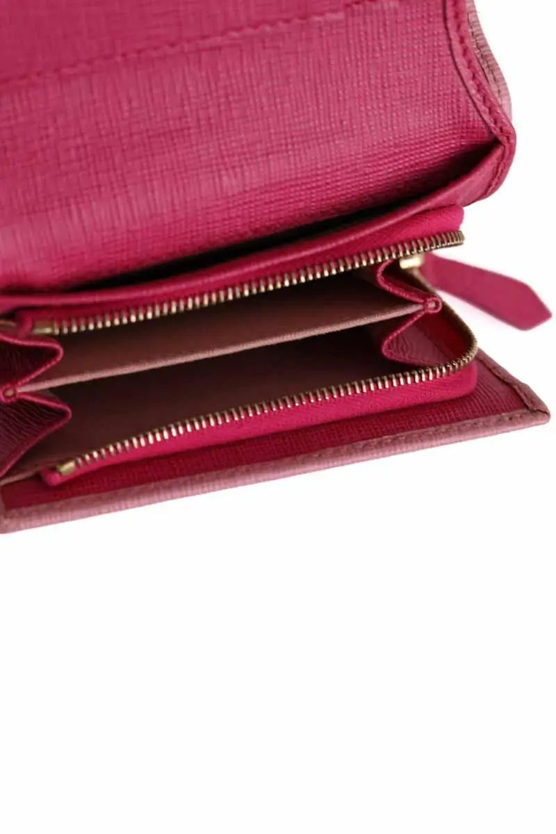 Portefeuille Fendi Rose en Cuir