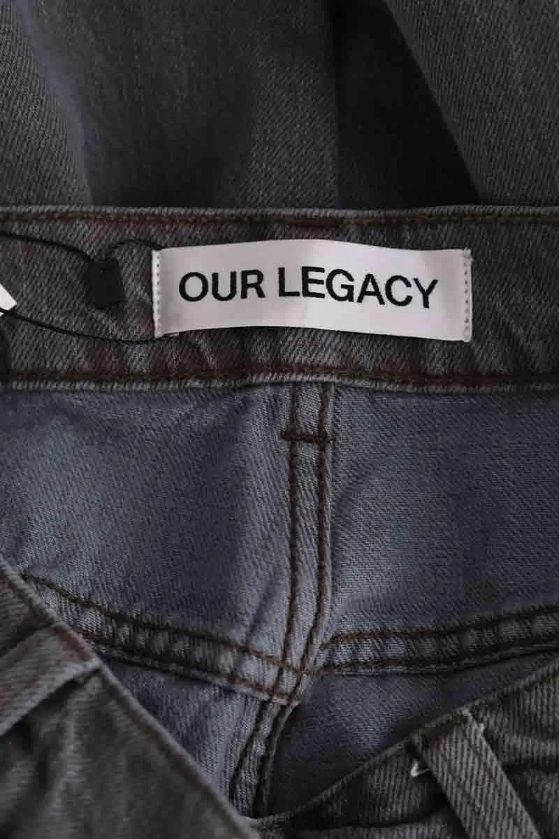Jean droit Our Legacy Gris en Coton