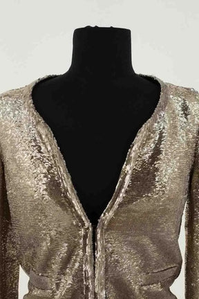 Veste Maje Doré en Paillettes