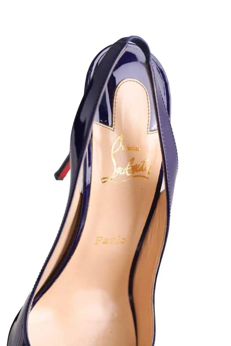Talons Christian Louboutin Bleu en Cuir verni