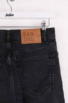 Jean droit Sandro Anthracite en Coton