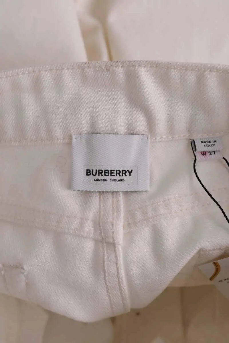 Jean slim Burberry Beige en Coton