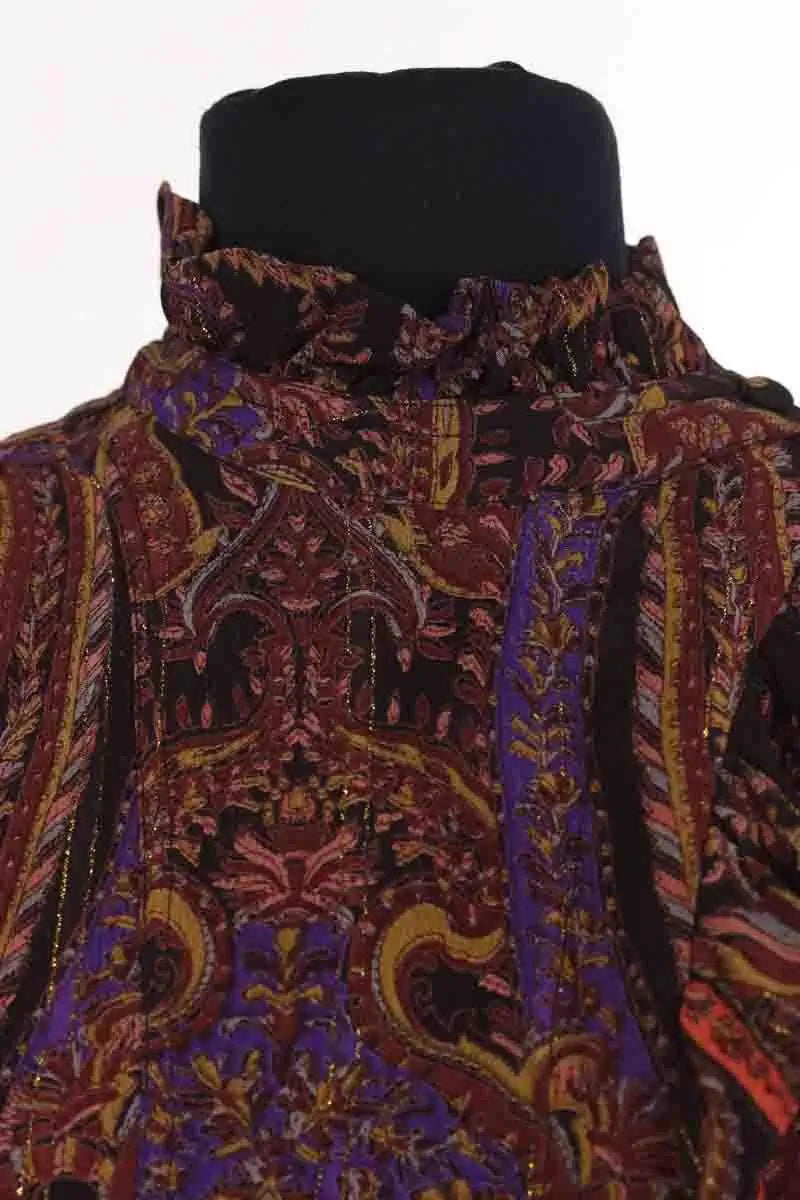 Blouse Laurence Bras Marron en Viscose