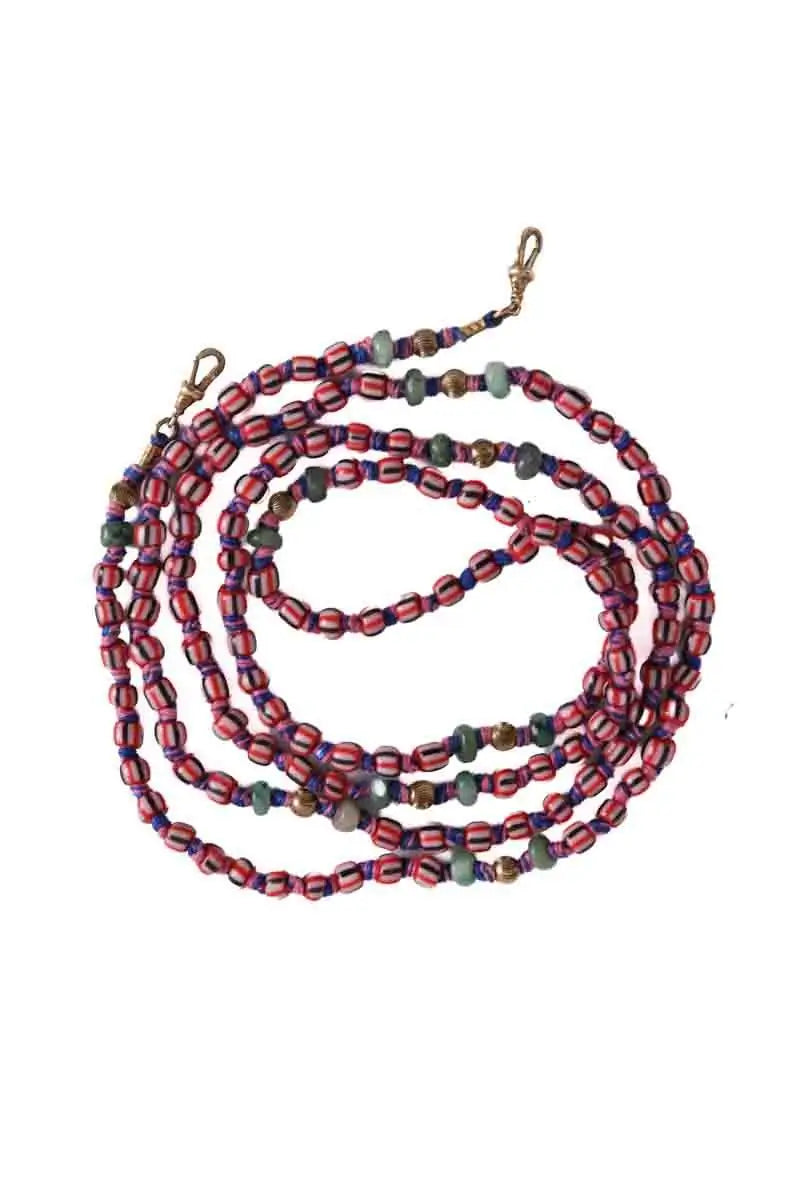 Collier Marie Lichtenberg Rose en Tissu