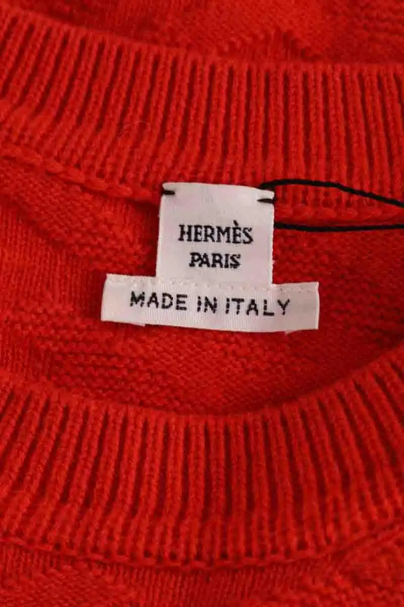 Pull Hermès Orange en Laine