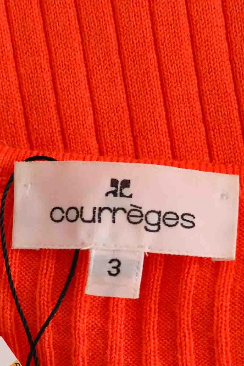 Top Courrèges Orange en Laine