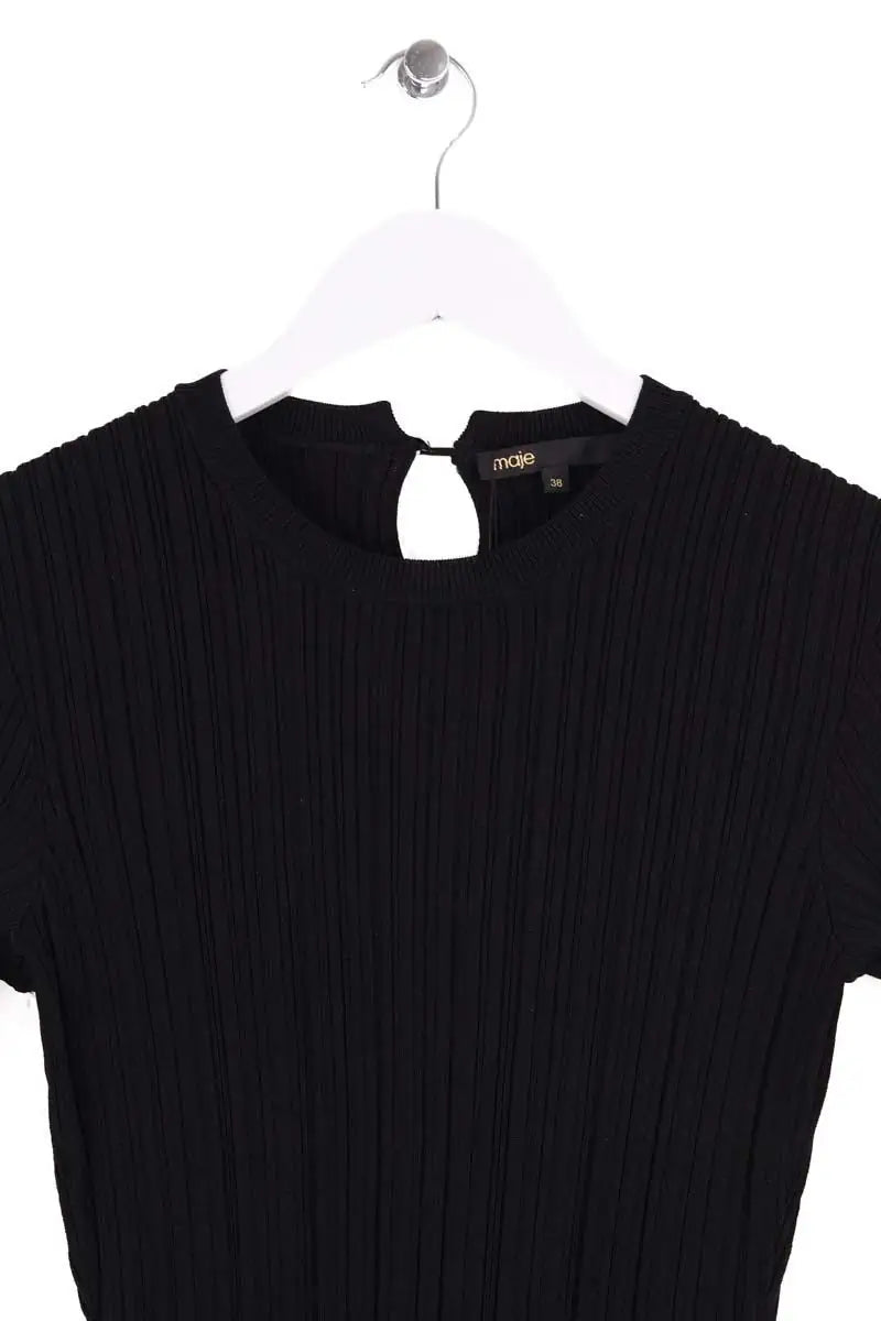 Robe Maje Noir en Viscose