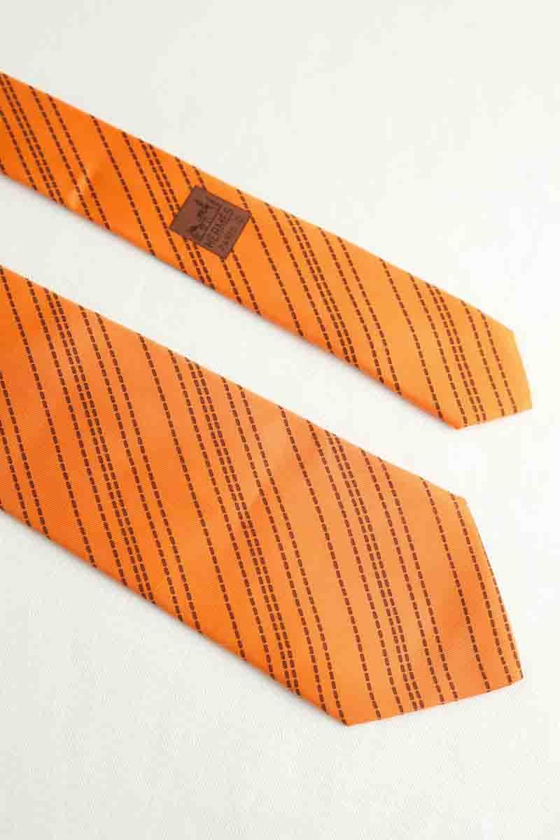 Cravate Hermès  Orange