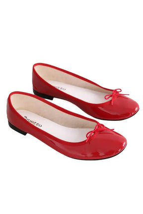 Ballerines Repetto Rouge en Cuir