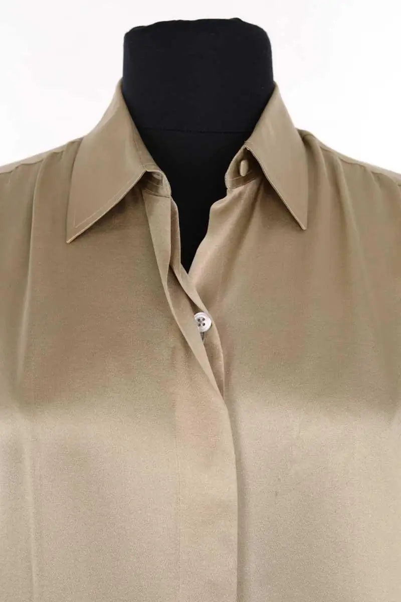 Chemise Charvet Kaki en Soie