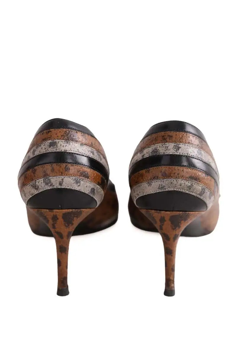 Talons Salvatore Ferragamo Marron en Cuir