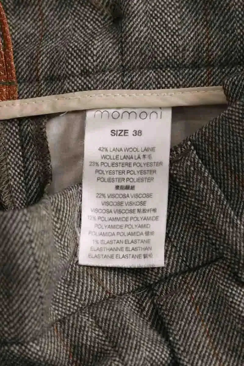 Pantalon droit Momoni Gris en Laine
