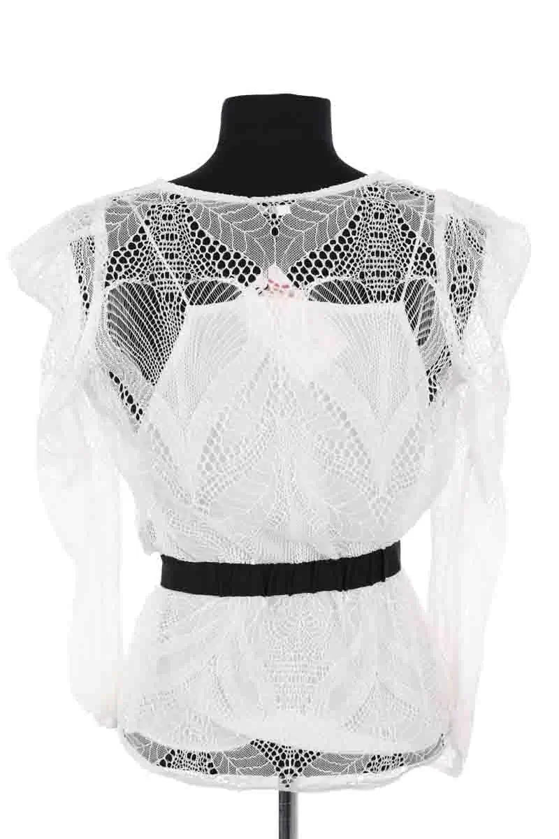 Gilet Maje Blanc en Synthétique