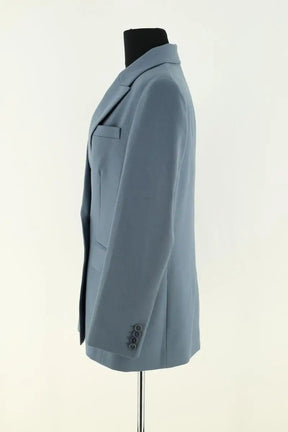 Blazer Maje Bleu en Laine