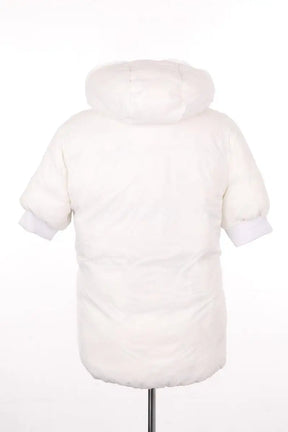 Doudoune Moncler Blanc en Fourrure