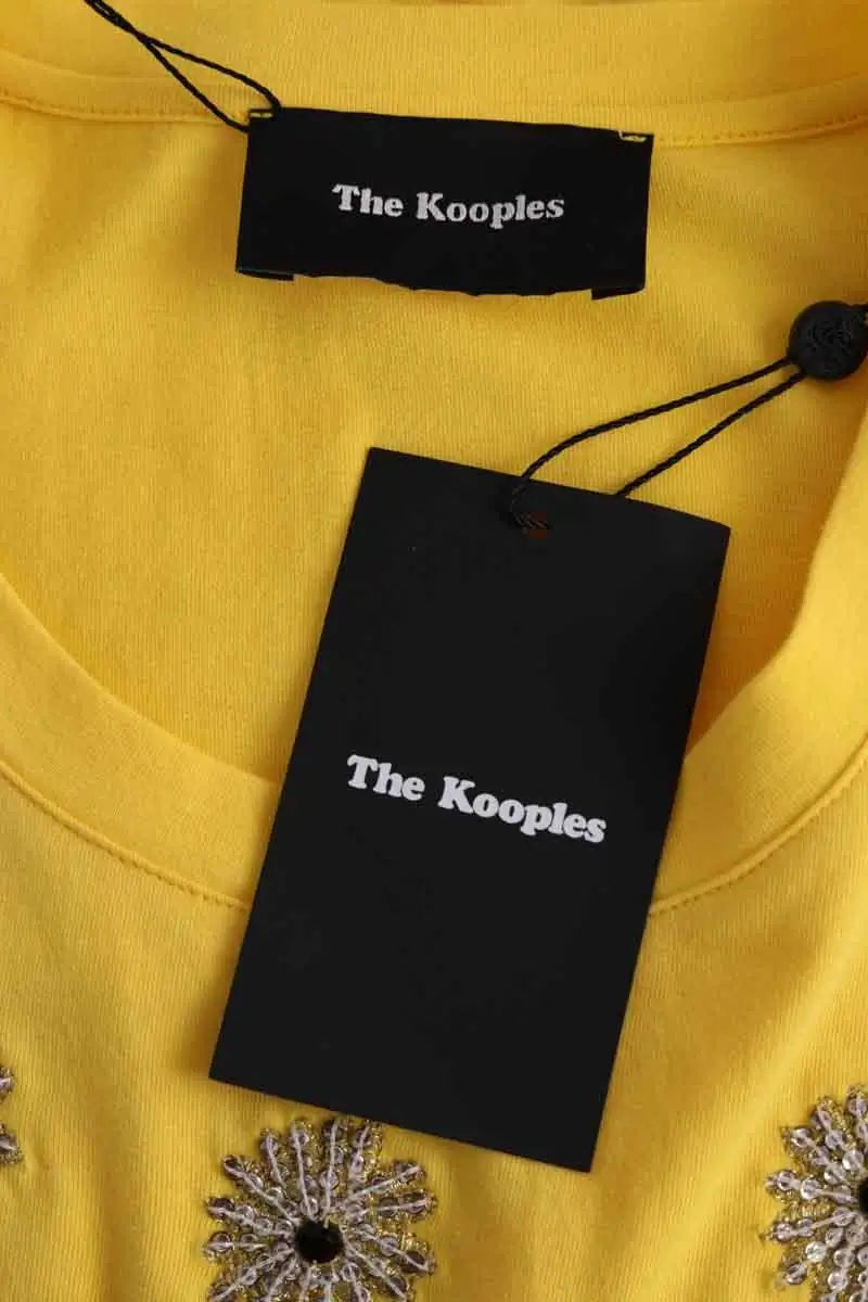 T-shirt The Kooples Jaune en Coton